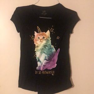 Girl’s Justice Black w Unicorn Kitty